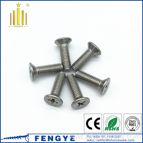 Titanium countersunk head cross machine screw